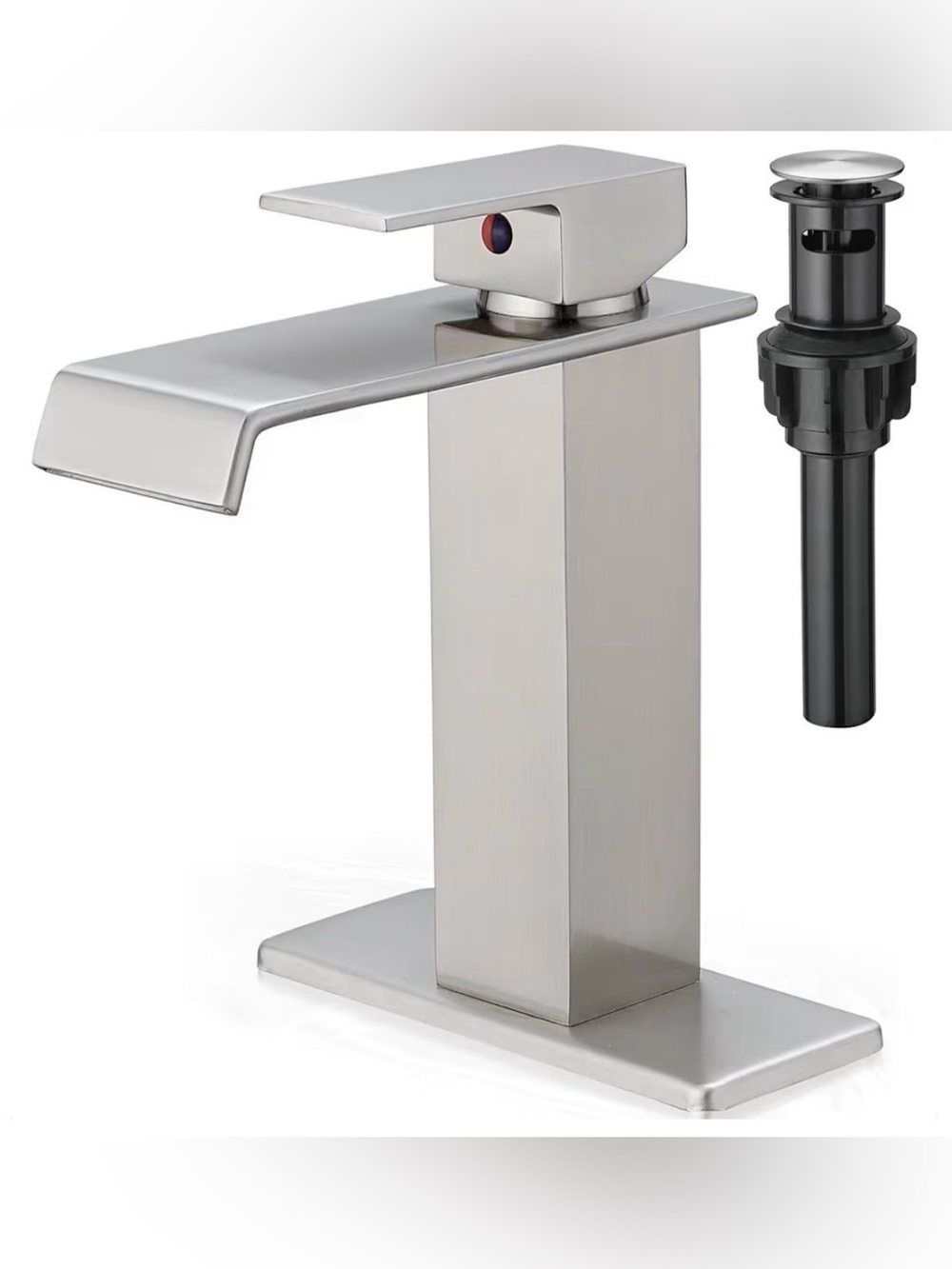 Brass Brushed Nickel Waterfall Faucet